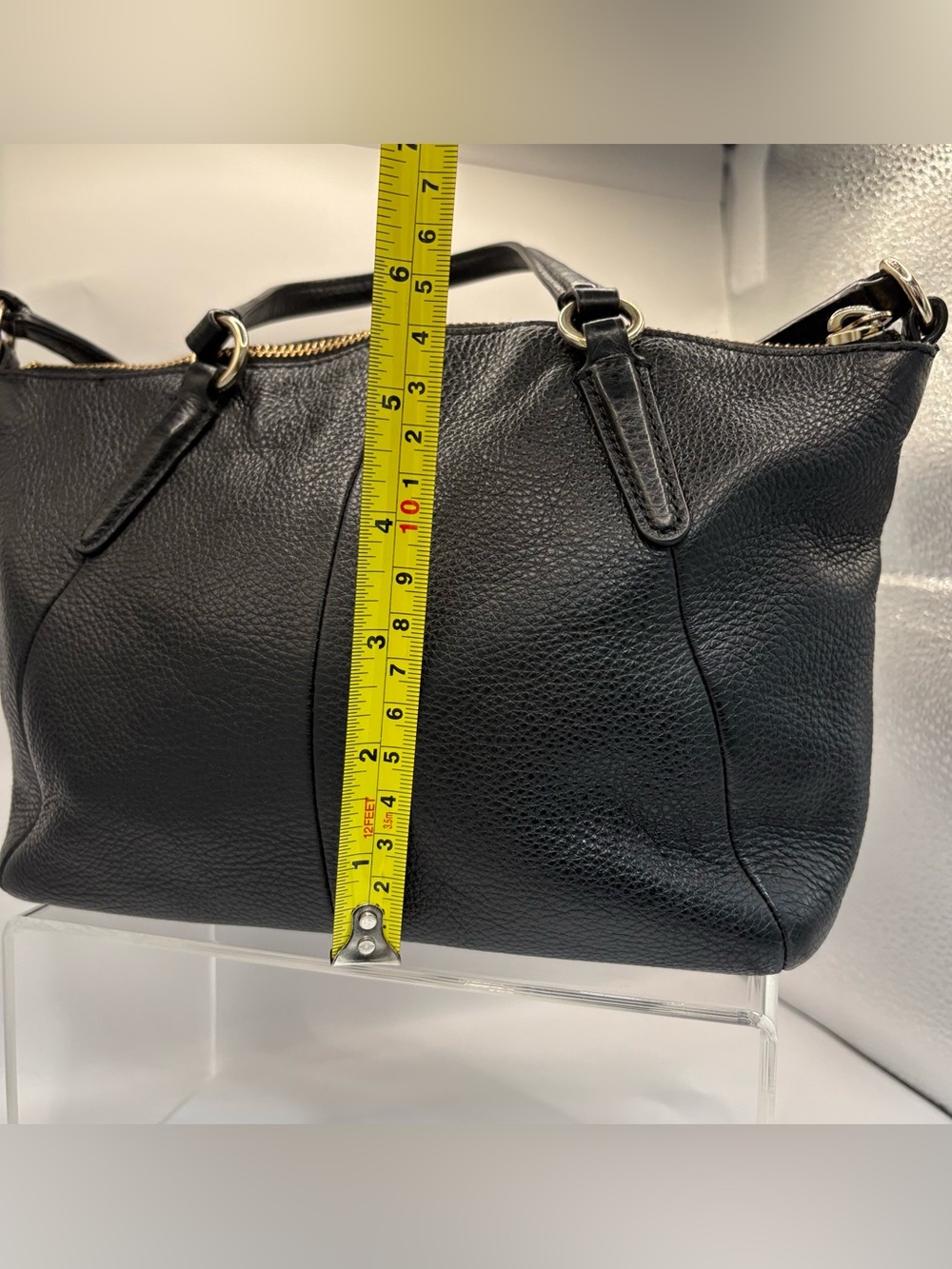 Coach Kelsey Small Black Leather Satchels - Picture 9 of 10